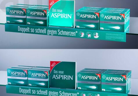 Display selection rail/Bayer/Aspirin/andres/shelf rail/shelf rail